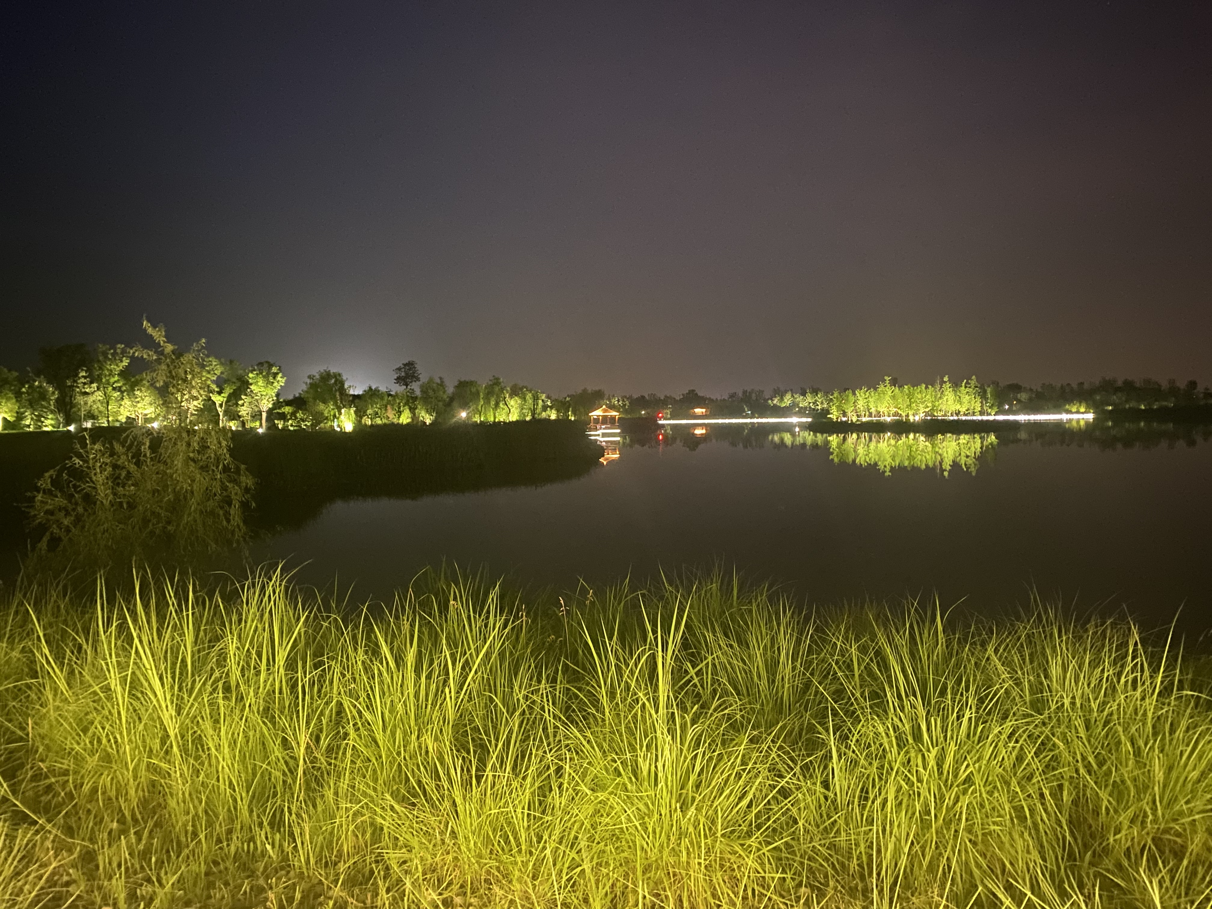 鄠邑区渼陂湖夜景