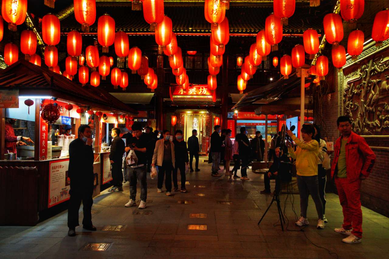 西安永兴坊夜景,西安永兴坊景观_大山谷图库